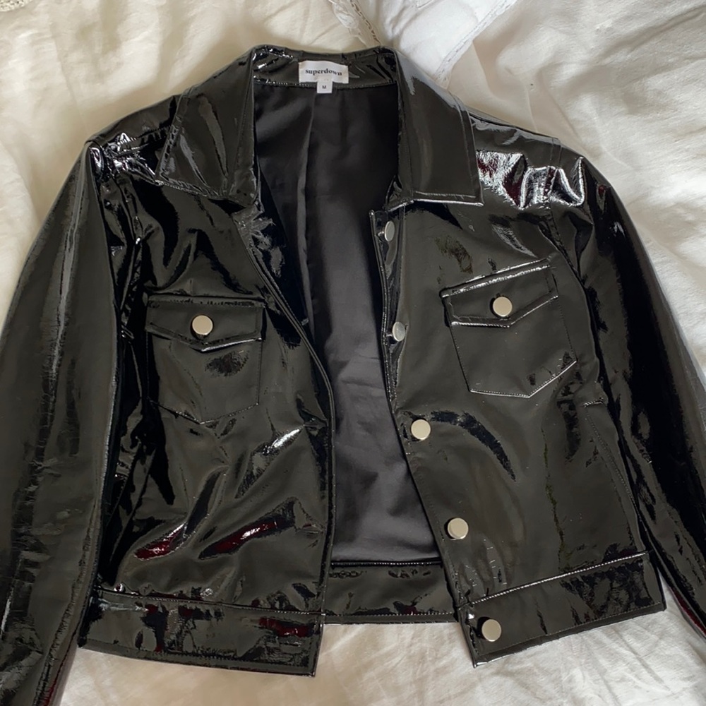 Superdown Latex Inspired Jacket